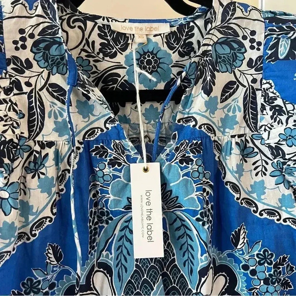 431 Love The Label Women's Short Sleeve Flutter Blouse Size XS - Picture 10 of 10